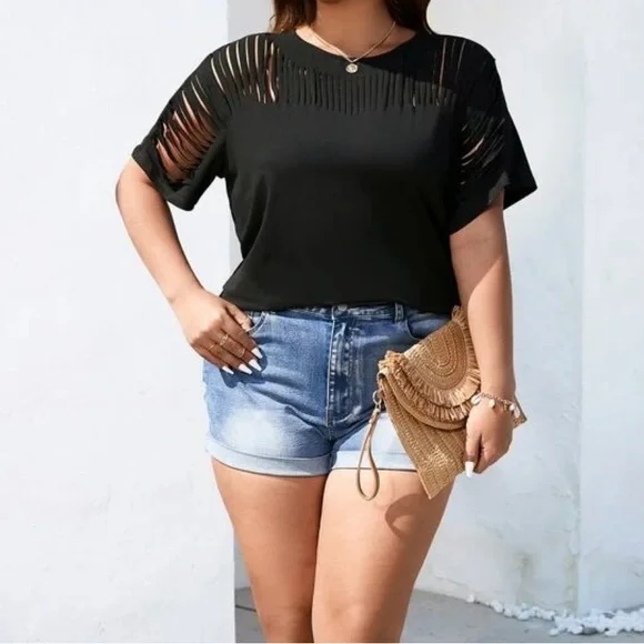 Ladder Ripped Tee - Picture 5 of 6